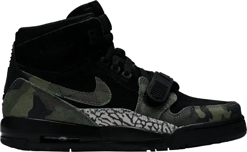  Jordan Legacy 312 Black Camo Green (GS)