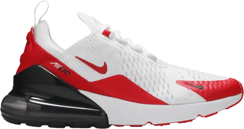  Nike Air Max 270 White Anthracite University Red