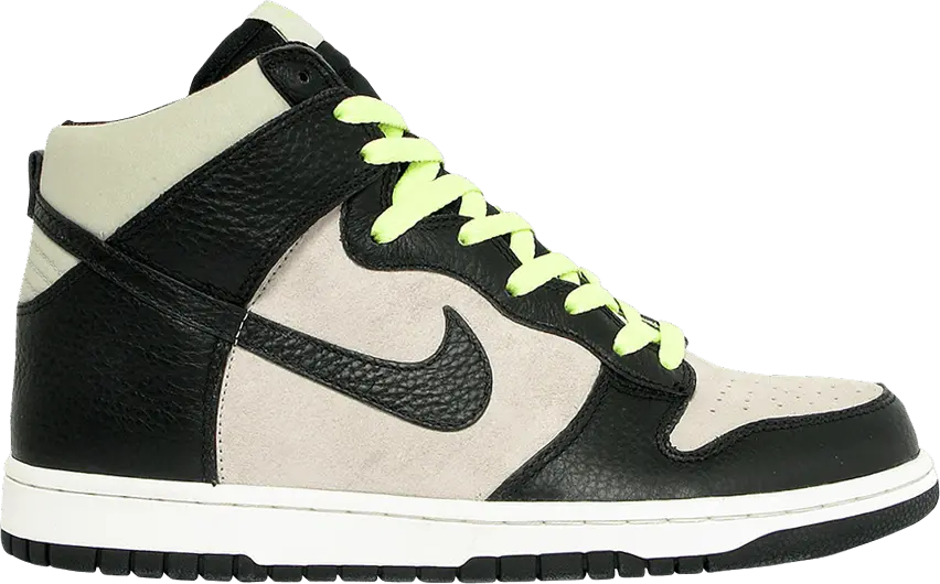  Nike Dunk High Light Bone Black Light Liquid Lime