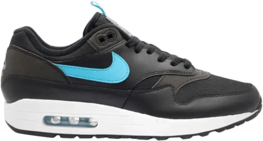  Nike Air Max 1 Tongue Tab Black Blue Fury