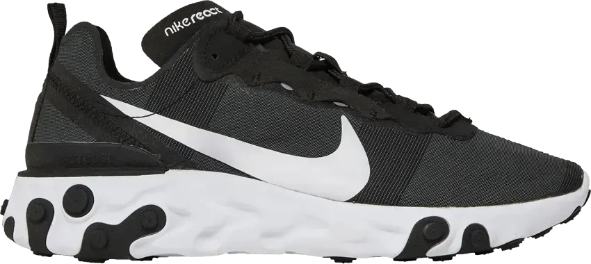  Nike React Element 55 Black White (Women&#039;s)