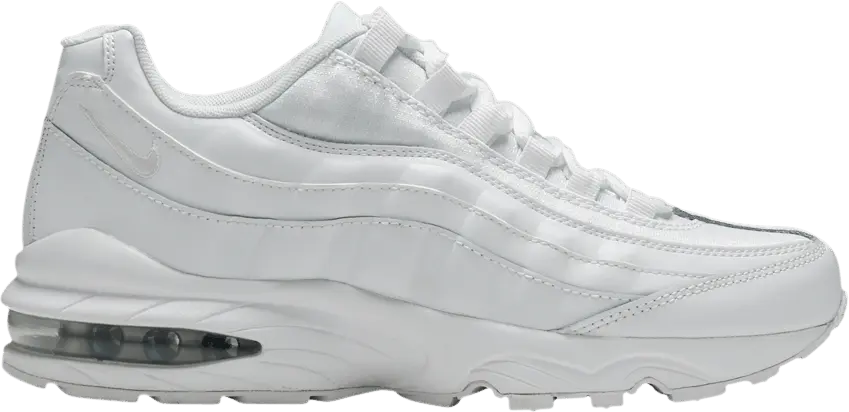  Nike Air Max 95 White Metallic Silver (GS)