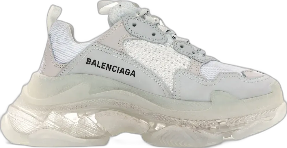  Balenciaga Triple S White Clear Sole (Women&#039;s)