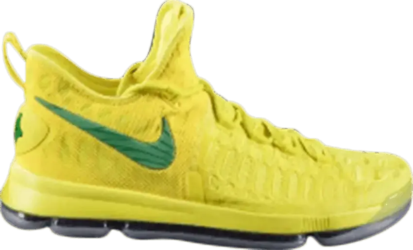  Nike KD 9 Oregon Ducks Yellow Strike PE