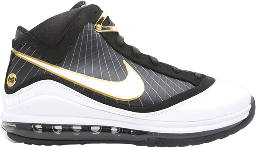  Nike LeBron 7 Black/White-Metallic Gold