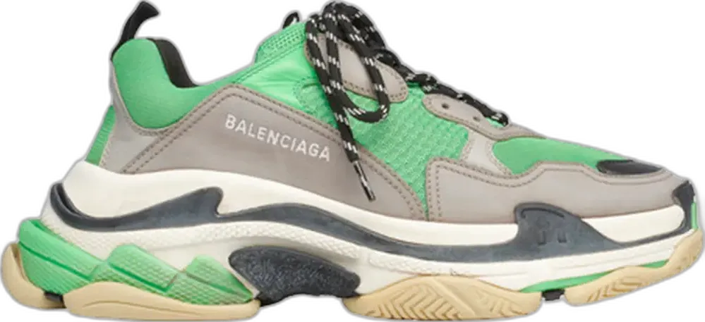  Balenciaga Triple S Green Grey