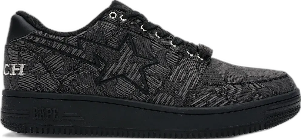  A Bathing Ape Bape Sta Low Coach Black