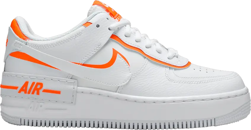  Nike Air Force 1 Low Shadow White Total Orange (Women&#039;s)