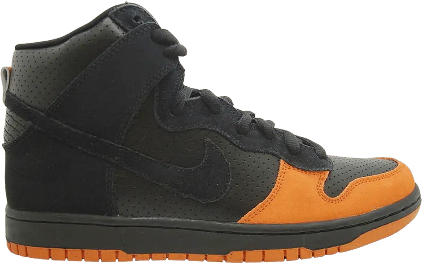  Nike SB Dunk High Black Solar Orange