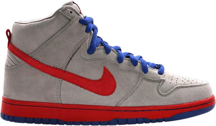  Nike SB Dunk High Medium Grey Varsity Red Old Royal