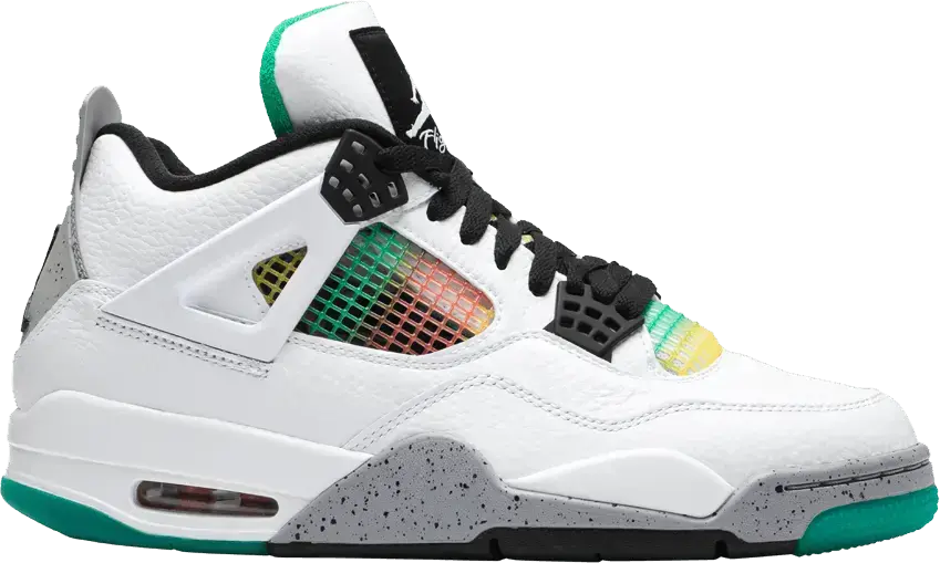  Jordan 4 Retro Lucid Green Rasta (Women&#039;s)