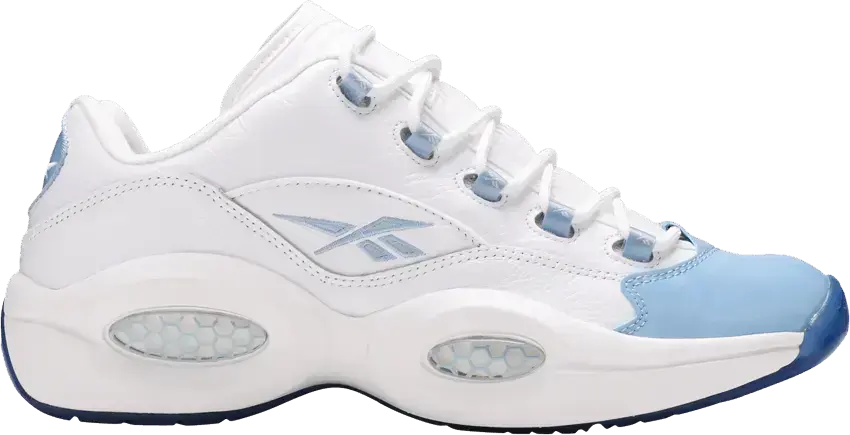  Reebok Question Low Patent Toe Carolina Blue