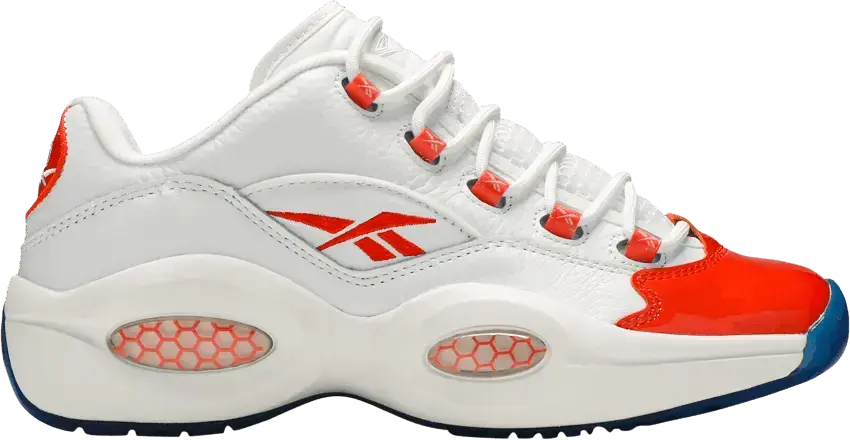  Reebok Question Low Patent Toe Orange