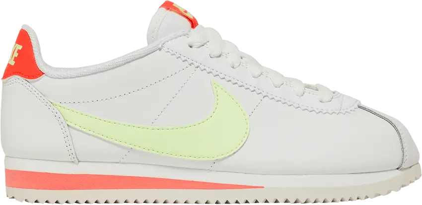  Nike Wmns Classic Cortez Leather &#039;Volt Flash Crimson&#039;