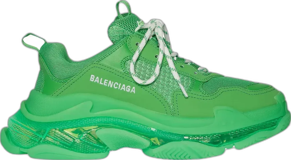  Balenciaga Triple S Clear Sole Bright Green