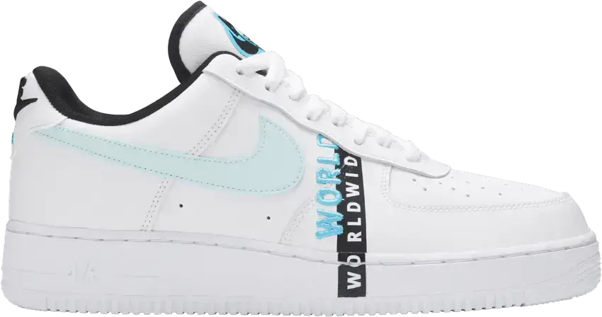  Nike Air Force 1 Low &#039;07 LV8 Worldwide Pack White Blue Fury