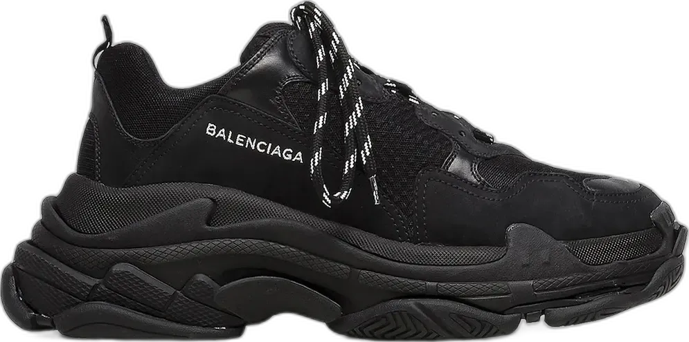  Balenciaga Triple S Triple Black (2018 Reissue) (Nondistressed)