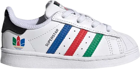  Adidas Superstar Infant &#039;Colorful Stripes - Cloud White&#039;