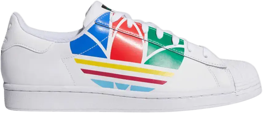  Adidas Superstar Pure &#039;Colorful Trefoil - Cloud White&#039;