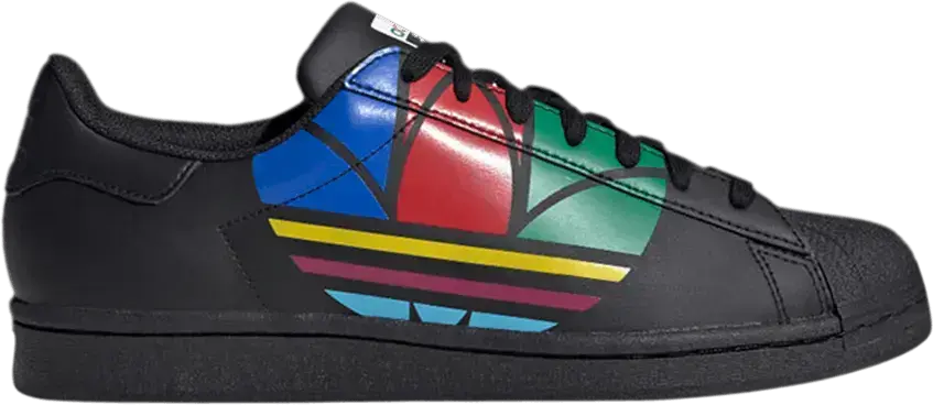  Adidas Superstar Pure &#039;Colorful Trefoil - Core Black&#039;