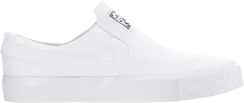  Nike Stefan Janoski Canvas Slip SB GS &#039;Triple White&#039;