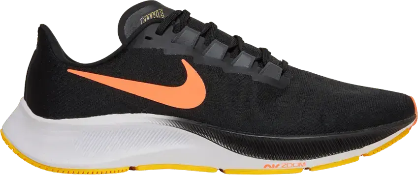  Nike Air Zoom Pegasus 37 Black Bright Mango