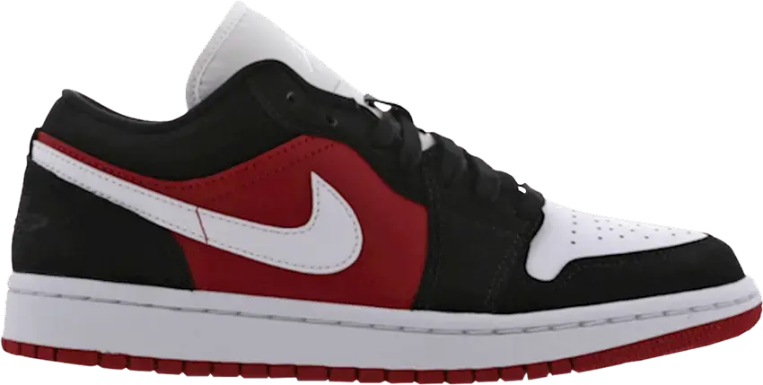  Wmns Air Jordan 1 Low &#039;Black White Gym Red&#039;