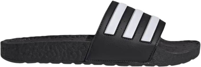  Adidas Adilette Boost Slides &#039;Black White Stripes&#039;