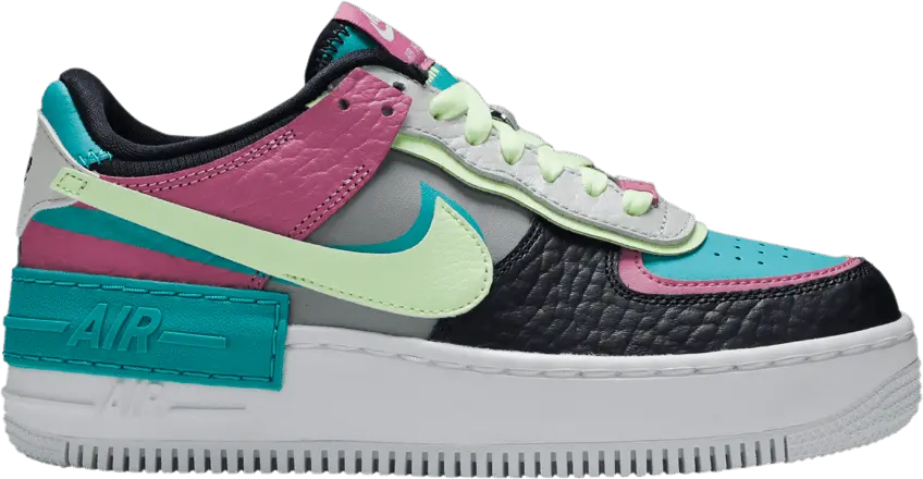  Nike Air Force 1 Low Shadow Barely Volt Oracle Aqua (Women&#039;s)