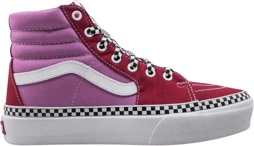  Vans Sk8-Hi Platform 2 &#039;2 Tone Heart - Chili Pepper Fuchsia Pink&#039;