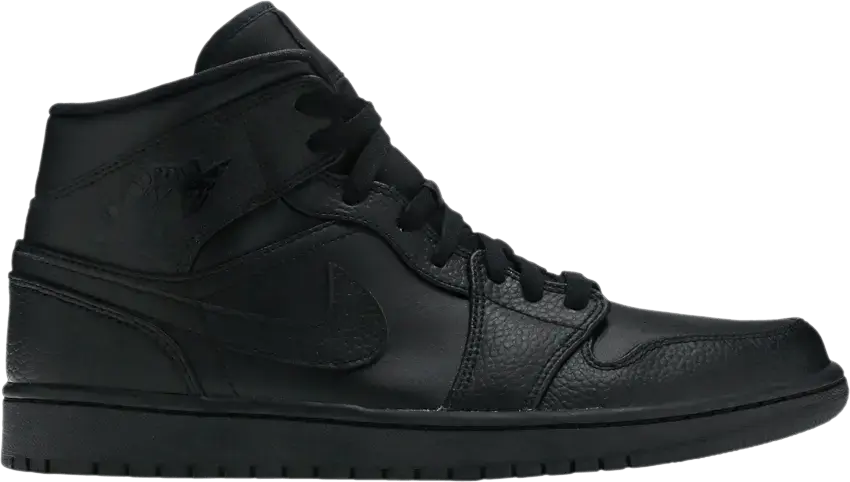  Nike Jordan 1 Mid Triple Black