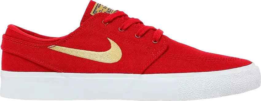  Nike Zoom Stefan Janoski Canvas RM SB &#039;University Red Club Gold&#039;