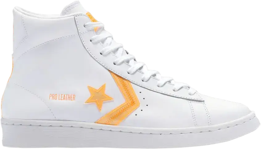 Converse Pro Leather Hi Hi-Vis White Flash Orange