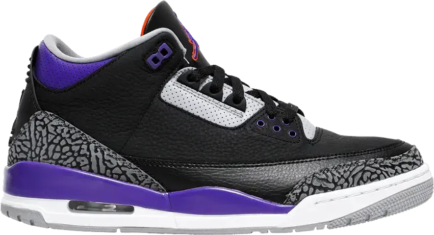  Jordan 3 Retro Black Court Purple