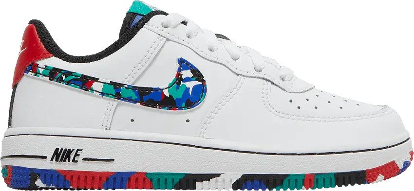  Nike Air Force 1 Low Crayon White Multi (PS)