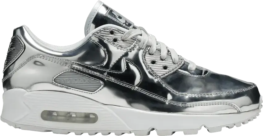  Nike Air Max 90 Metallic Silver (2020) (Women&#039;s)