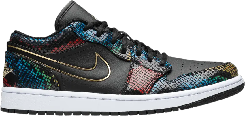  Jordan 1 Low Multicolor Snakeskin (2020) (Women&#039;s)