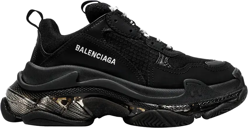  Balenciaga Wmns Triple S Sneaker &#039;Clear Sole - Black&#039;