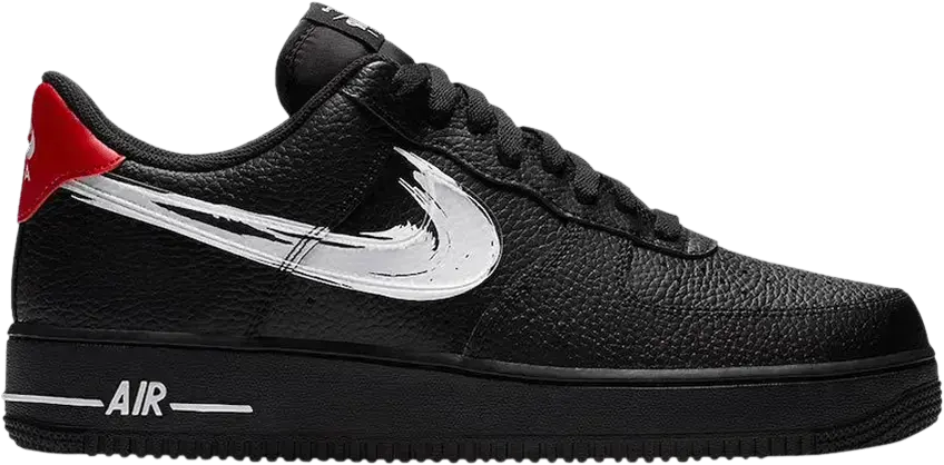  Nike Air Force 1 Low Brushstroke Black