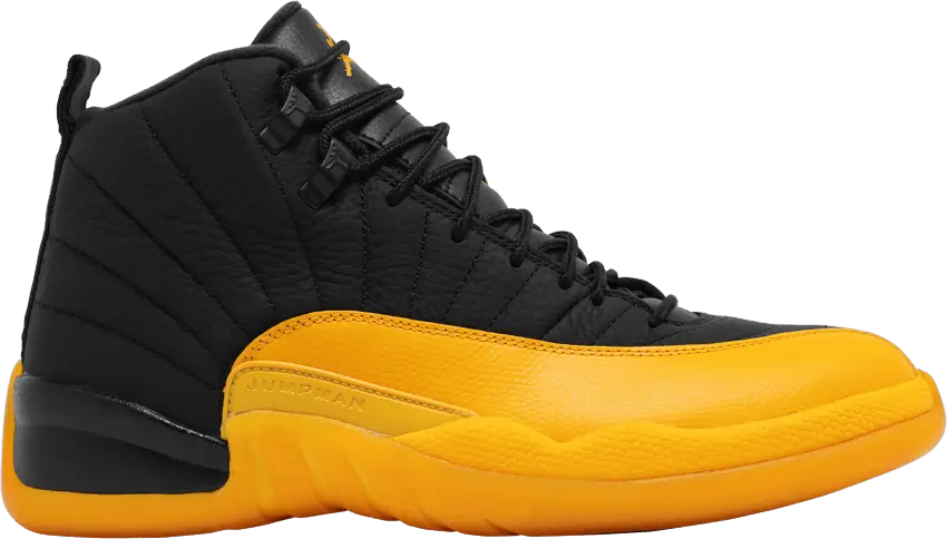  Jordan 12 Retro Black University Gold