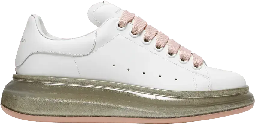  Alexander Mcqueen Alexander McQueen Wmns Oversized Sneaker &#039;Transparent Rose Gold Glitter&#039;