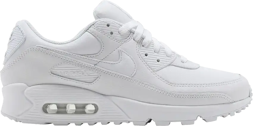  Nike Air Max 90 Leather Triple White (2020)