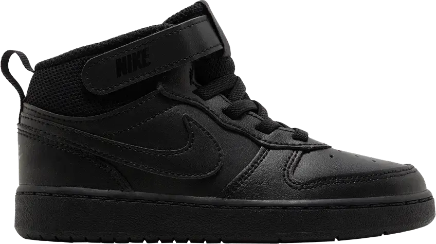  Nike Court Borough Mid 2 TD &#039;Triple Black&#039;