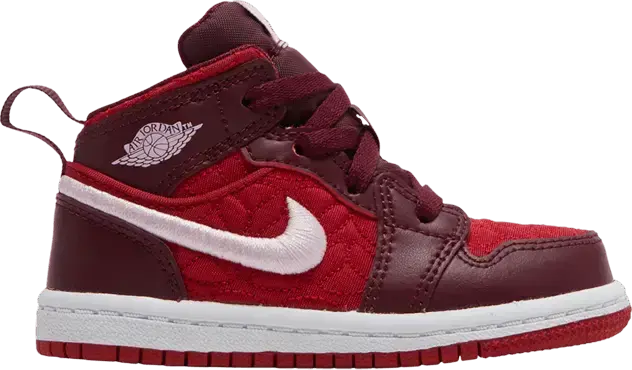  Jordan 1 Mid Red Quilt (TD)