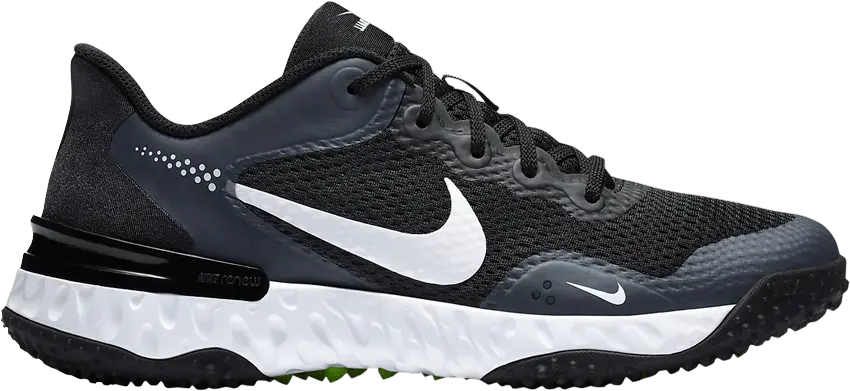  Nike Wmns Alpha Huarache Elite 3 Turf &#039;Black Dark Smoke Grey&#039;