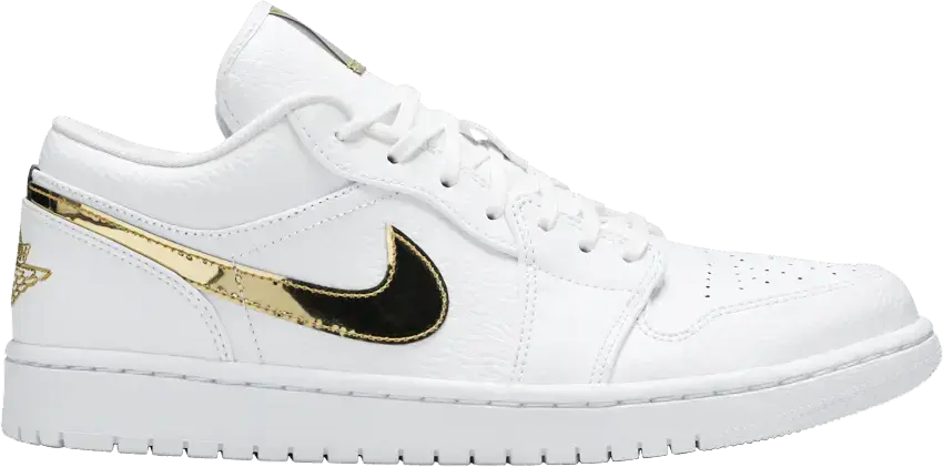  Jordan 1 Low White Metallic Gold (Women&#039;s)