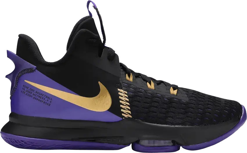  Nike LeBron Witness 5 Fierce Purple Metallic Gold