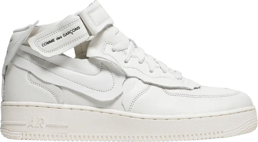  Nike Air Force 1 Mid Comme des Garcons White