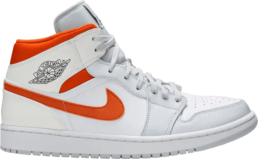  Jordan 1 Mid Starfish Pure Platinum