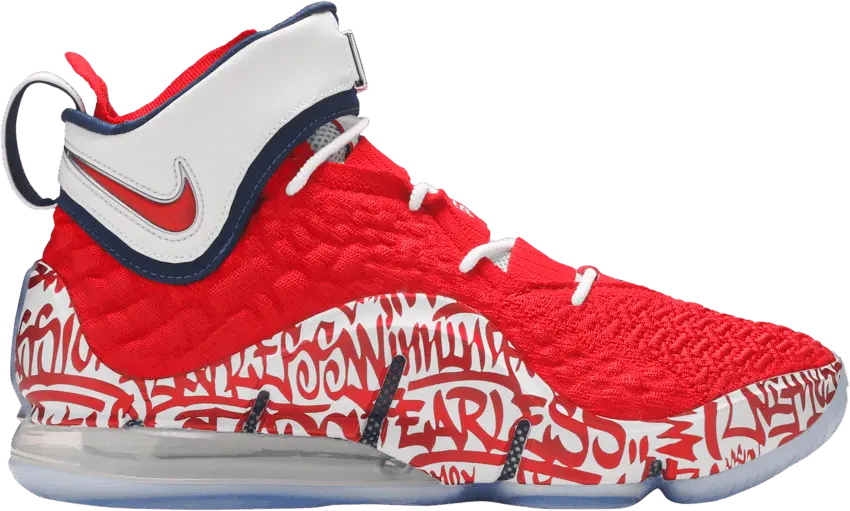  Nike LeBron 17 &#039;LeBron 4 Red Graffiti&#039;